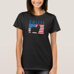 American Flag Collie Premium T-Shirt