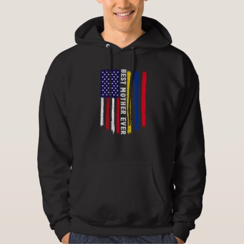 American Flag  Colombia Flag Best Mother Ever Fam Hoodie