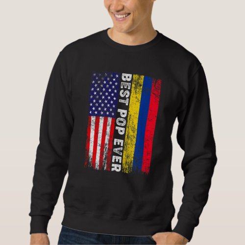 American Flag  Colombia Flag Best Pop Ever Family Sweatshirt