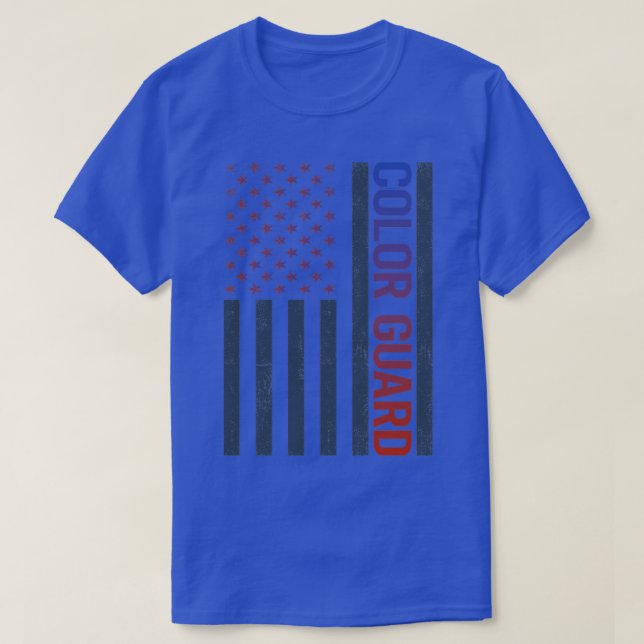American Flag Color Guard Colorguard T-Shirt (Design Front)