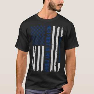 American Flag Colorectal Colon Cancer Awareness T-Shirt