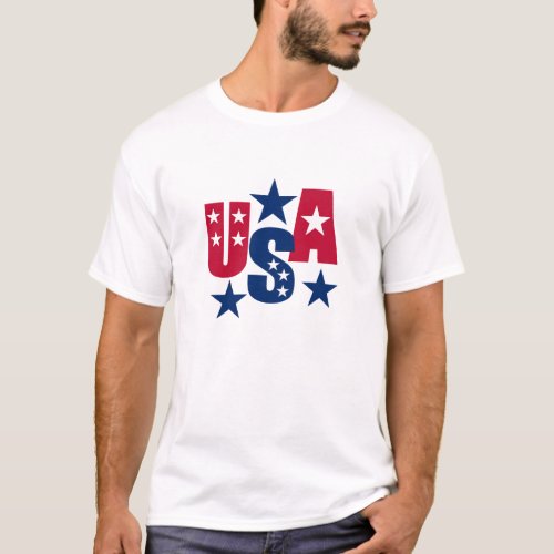 American Flag Colors USA  T_Shirt