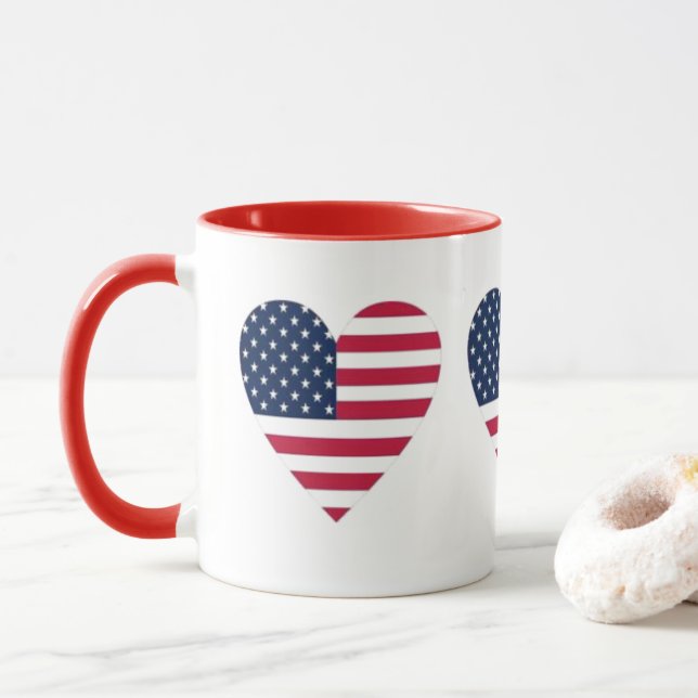 American Flag Combo Mug (With Donut)