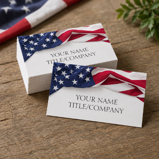 American Flag Company Name Business Card
