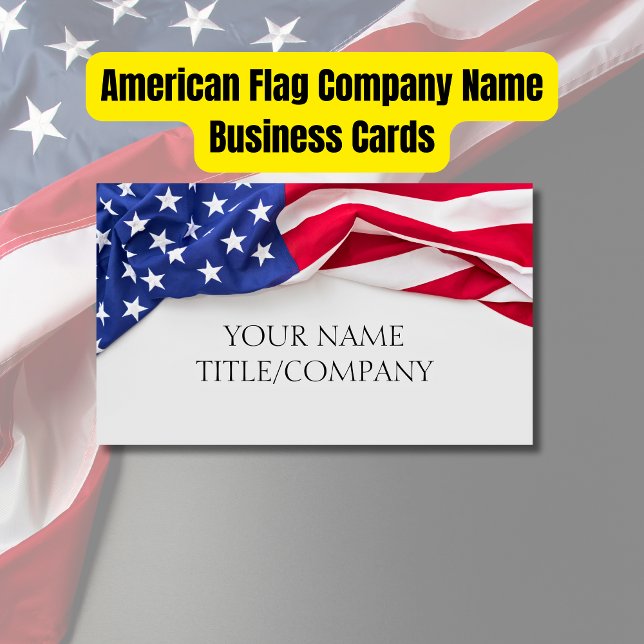 American Flag Company Name  Business Card (American Flag Company Name Business Cards)