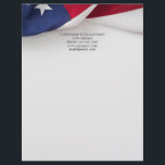American Flag Company Name Business  Letterhead<br><div class="desc">These are customizable American Flag business letterhead stationery for anyone. Name,  job title on the front and contact information on the back. Image of the USA flag. You can change the text/font style/color. Great for an American Construction Company,  Military,  Government,  and Veterans.</div>
