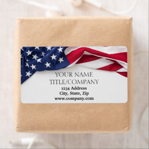 American Flag Company Name  Label