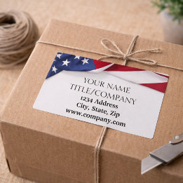 American Flag Company Name  Label