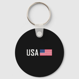 American Flag Cool Patriotic Men Women 4th Of July Keychain