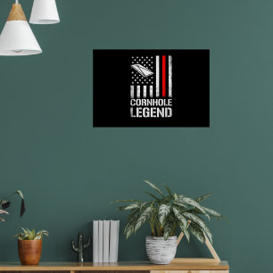 American Flag Cornhole cornhole Poster