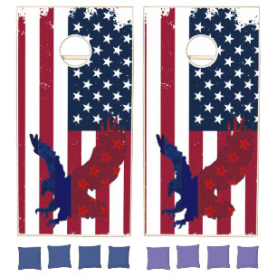 American Flag Cornhole Lawn Game Set Cornhole Set