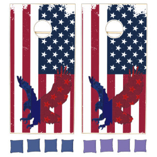 American Flag Cornhole Lawn Game Set Cornhole Set
