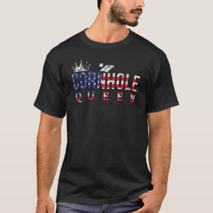 American Flag Cornhole Queen Corn Hole Bean Bag To T-Shirt