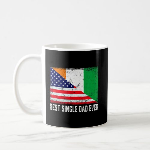 American Flag  Cte Divoire Flag Best Single Dad Coffee Mug