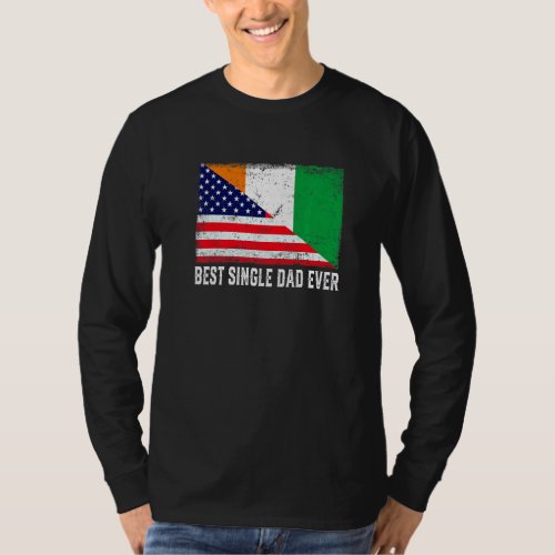 American Flag  Cte Divoire Flag Best Single Dad T_Shirt