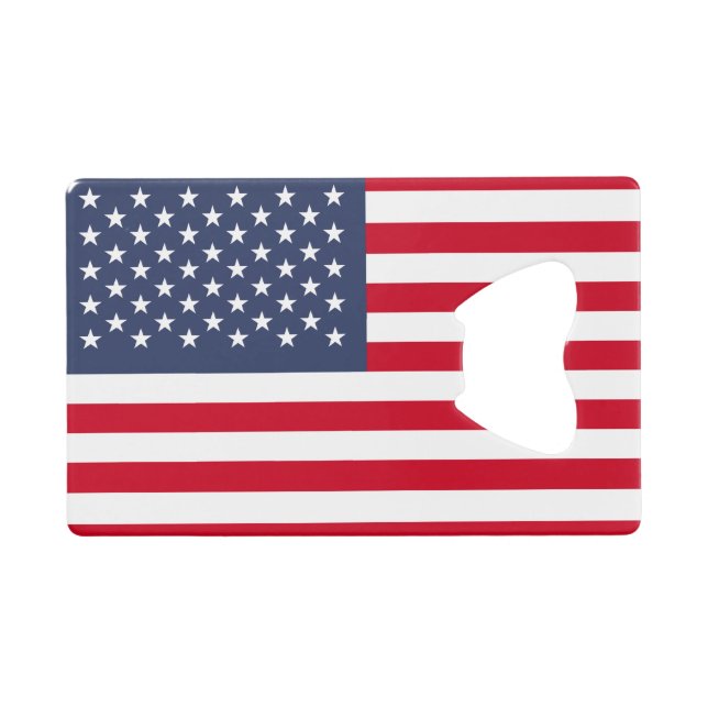 American Flag Credit Card Bottle Opener (Front (Horizontal))