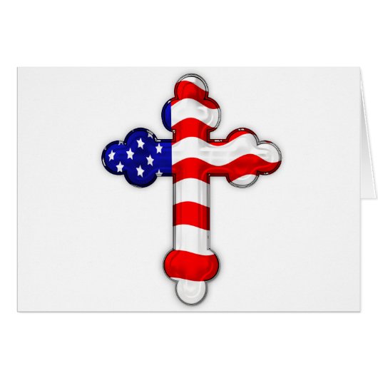 American Flag Cross Cards (Front Horizontal)