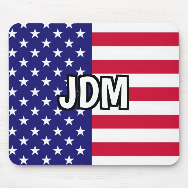 American Flag Custom Initials Mouse Pad (Front)