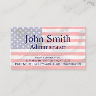 American Flag customizable Business Card