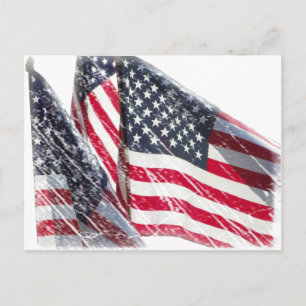 American Flag cutout Postcard