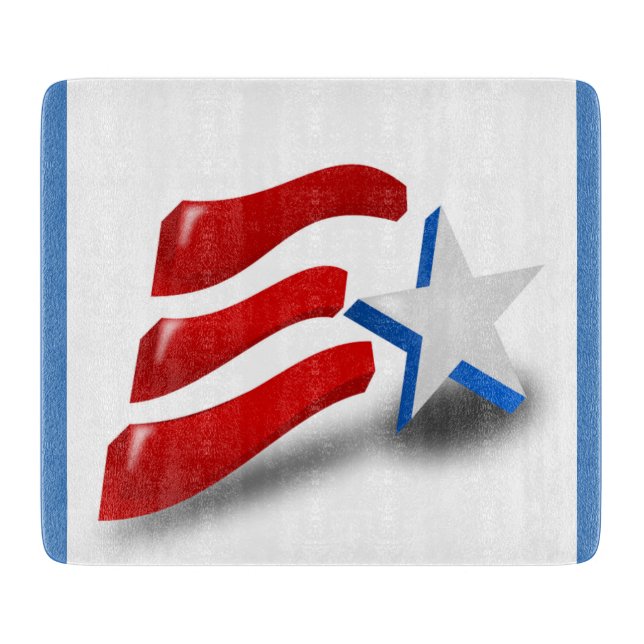 AMERICAN FLAG CUTTING BOARD (Front)