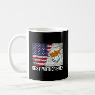 American Flag & Cyprus Flag Best Mother Ever Famil Coffee Mug