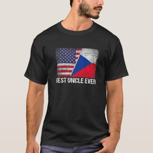 American Flag  Czech Republic Flag Best Uncle Eve T_Shirt