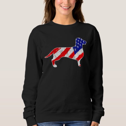 American Flag Dachshund Patriotic Dog Dad Dog Mom Sweatshirt