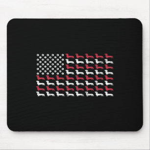 American Flag Dachshund Patriotic Dog Men Women 4t Mouse Pad