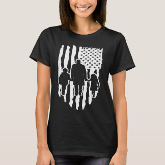 American Flag Dad Cool Father's Day T-Shirt