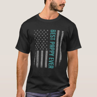 American Flag Dad Gift For Fathers day Best Pappy  T-Shirt