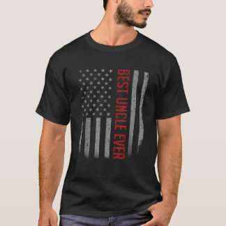 American Flag Dad Gift For Fathers day Best Uncle T-Shirt