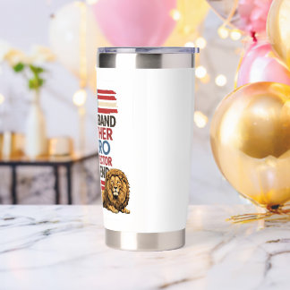 American flag Dad Lion Patriotic  Insulated Tumbler