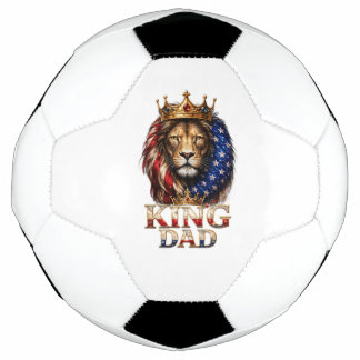 American Flag Dad Lion Soccer Ball