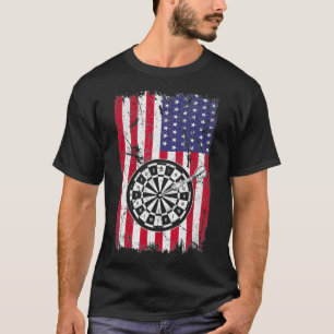 American Flag Dart Board Shirt USA Darts League
