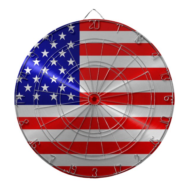 American Flag Dartboard With Darts (Front)