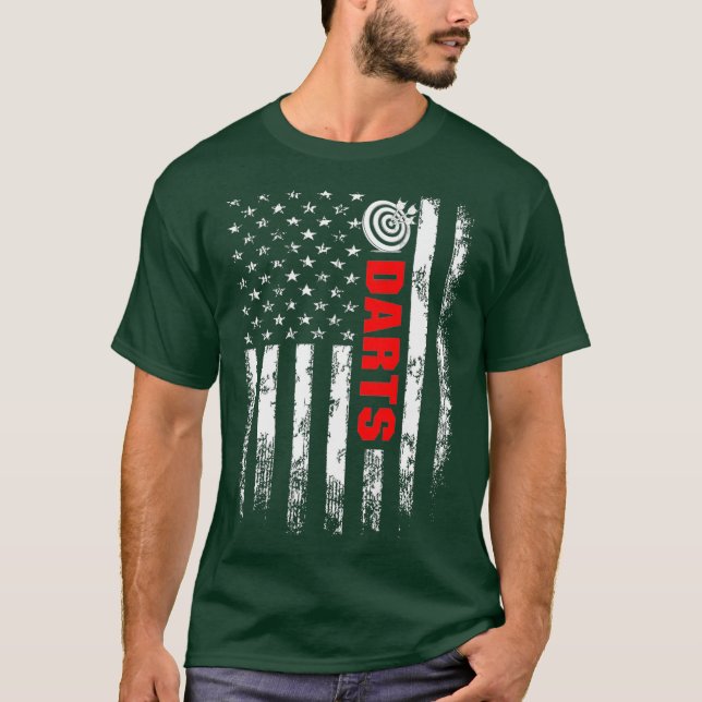 American Flag Darts Backside T-Shirt (Front)