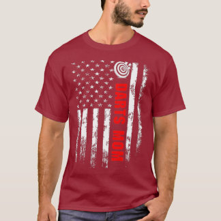 American Flag Darts Mom Backside T-Shirt