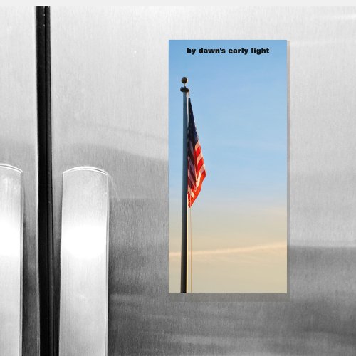 American Flag Dawns Light Magnetic Notepad