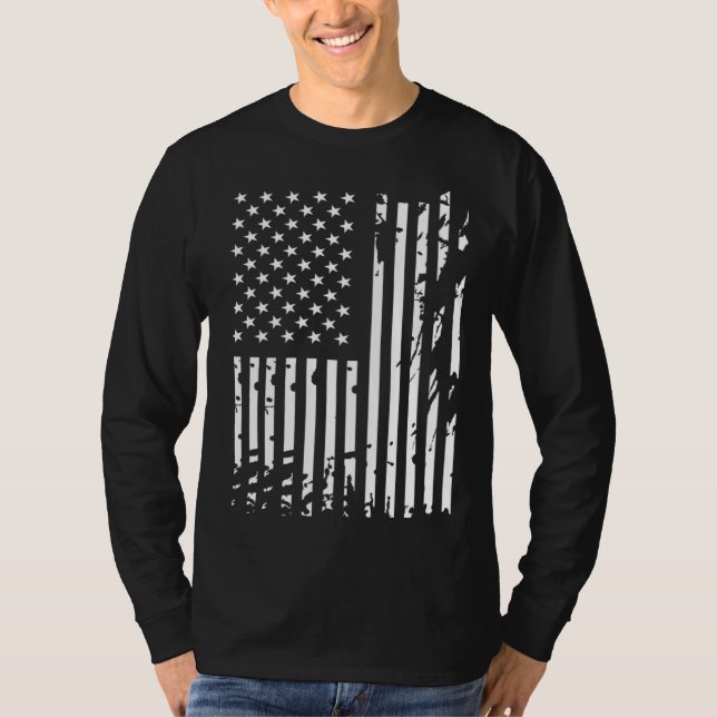 American Flag DayRotcho Distressed USA Flag for US T-Shirt (Front)