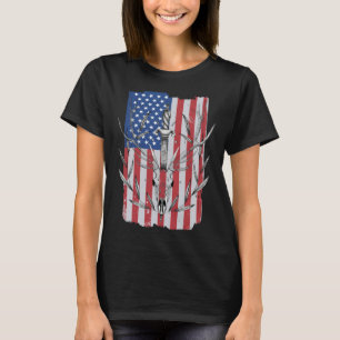 American Flag Deer Hunting T-Shirt