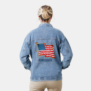 American Flag Denim Jacket