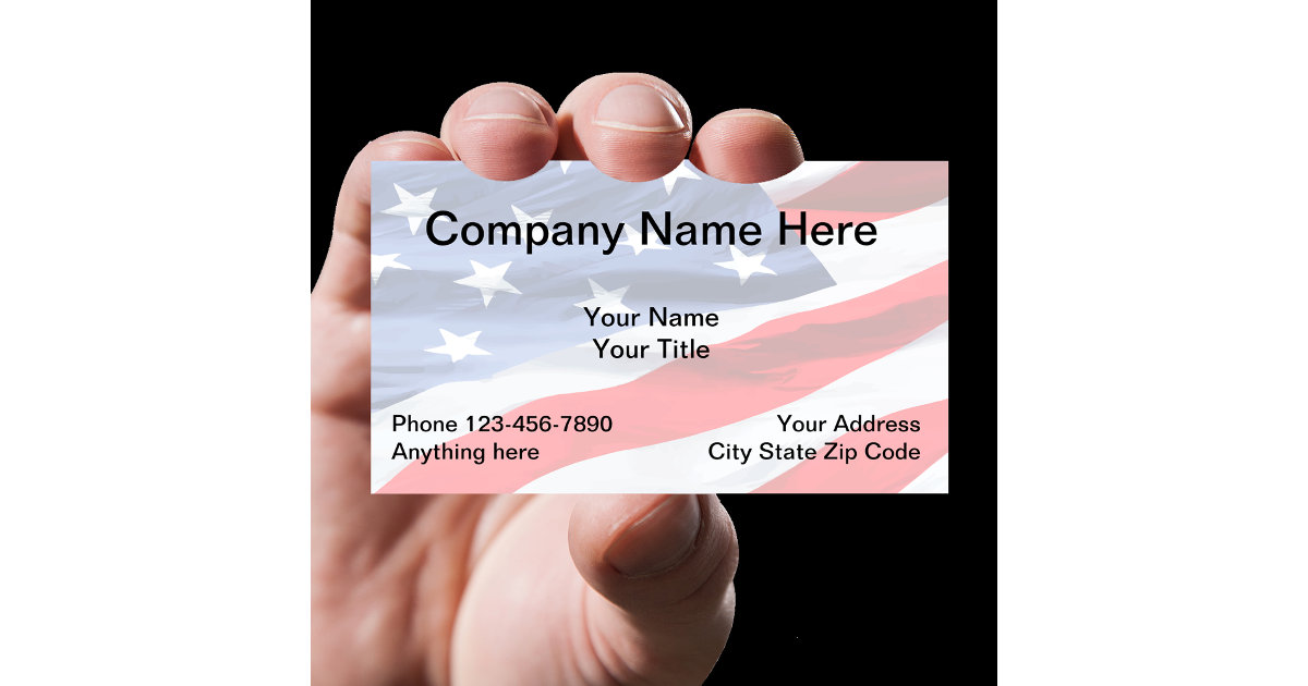 American Flag Design Business Card Zazzle