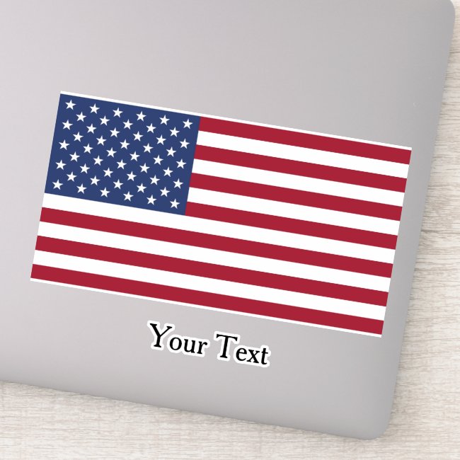American Flag Design Contour Sticker