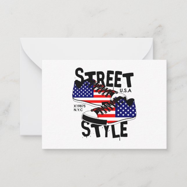 american-flag-design-graphic-vector (4) note card (Front)