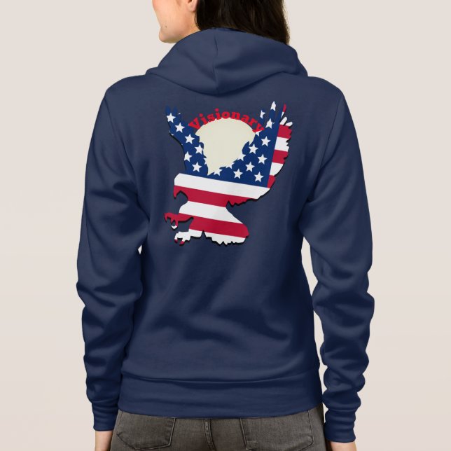  American Flag Design    Hoodie (Back)