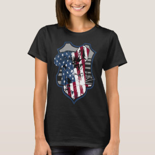 American Flag Design Patriotic Usa Welder Gift T-Shirt