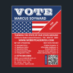 American Flag Design, Political Campaigner Advert Flyer<br><div class="desc">American Flag Design,  Political Campaigner Advertising Flyer by The Business Card Store.</div>
