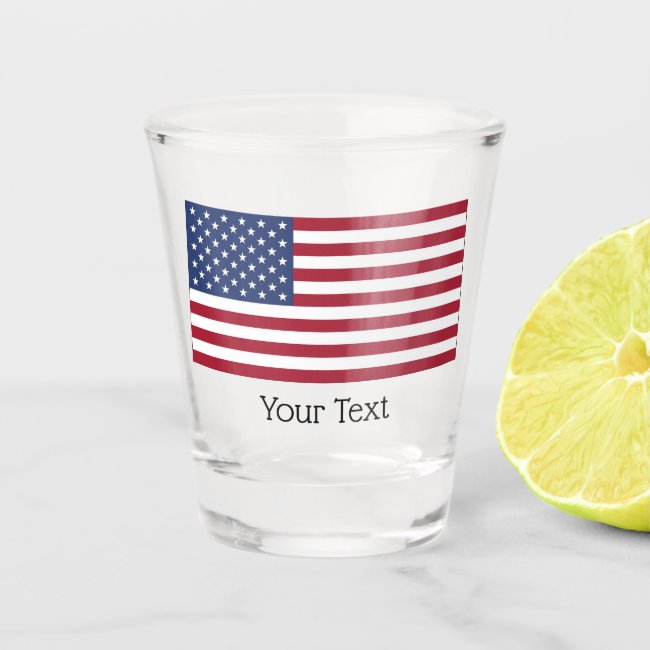 American Flag Design Shot Glass