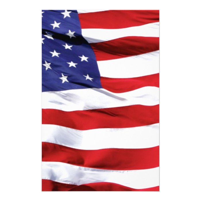 American Flag Design Stationery Paper